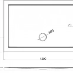Zamori Anti-Slip Rectangular Shower Tray 1200 X 800 - Central Waste - Z1175A | Durable & Stylish Shower Base 11 Zamori Anti-Slip Rectangular Shower Tray 1200 X 800 - Central Waste - Z1175A | Durable & Stylish Shower Base -Bathroom Sales Shop zamori 1200 800 anti slip shower tray tech drawing
