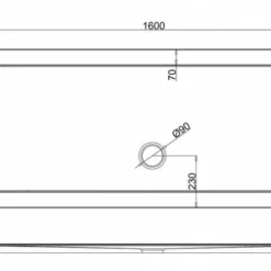 Zamori Anti-Slip Rectangular Shower Tray 1500 x 900mm with Central Waste - Z1361A | Premium Shower Base -Bathroom Sales Shop zamori 1500 900 anti slip shower tray tech drawing