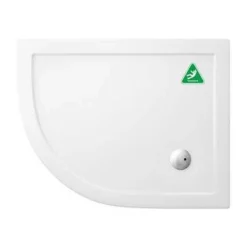 Zamori Anti-Slip Offset Quadrant Shower Tray 1000 x 800mm - Left Hand - Z1199A