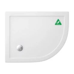 Zamori Anti-Slip Offset Quadrant Shower Tray 1000x800 - Right Hand - Z1200A