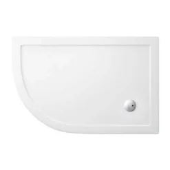 Zamori Offset Quadrant Shower Tray 1200 x 800mm - Left Hand - Z1201 | High-Quality Showering Solution