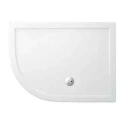 Zamori Offset Quadrant Shower Tray - 1200 x 900mm - Left Hand - Z1203