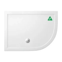 Zamori Anti-Slip Offset Quadrant Shower Tray - 1200 x 900mm, Right Hand - Z1204A