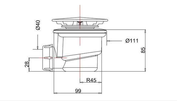 Zamori Anti-Slip Rectangular Shower Tray 1800x800mm - Central Drain - Z1343A 5 Zamori Anti-Slip Rectangular Shower Tray 1800x800mm - Central Drain - Z1343A - Image 3